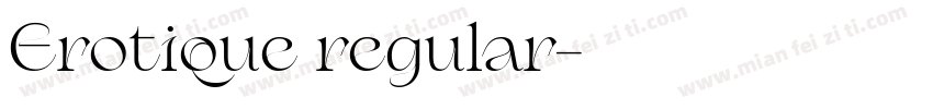 Erotique regular字体转换